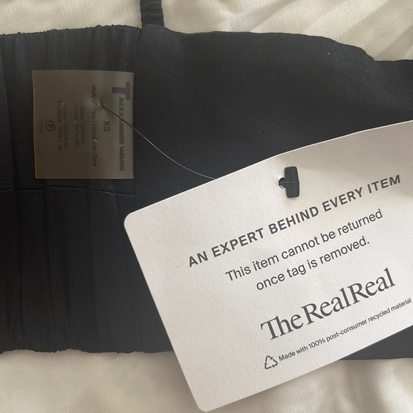 T by Alexander Wang silk v-neck crop top - Picture 3 of 3